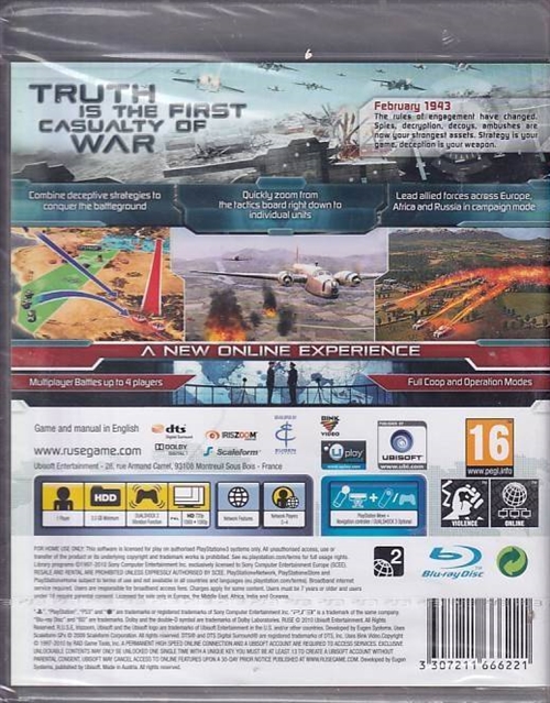 R.U.S.E - i Folie - PS3 (AA Grade) (Genbrug)